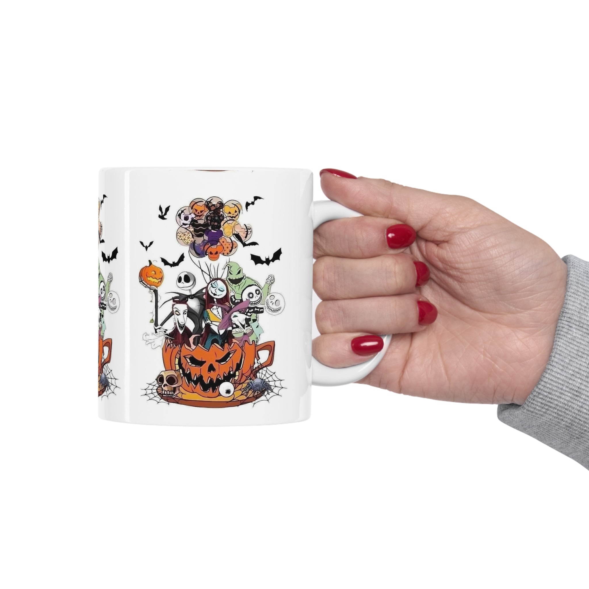 Nightmare Before Christmas- ๐ White Ceramic Mug - Creations by Chris and Carlos
